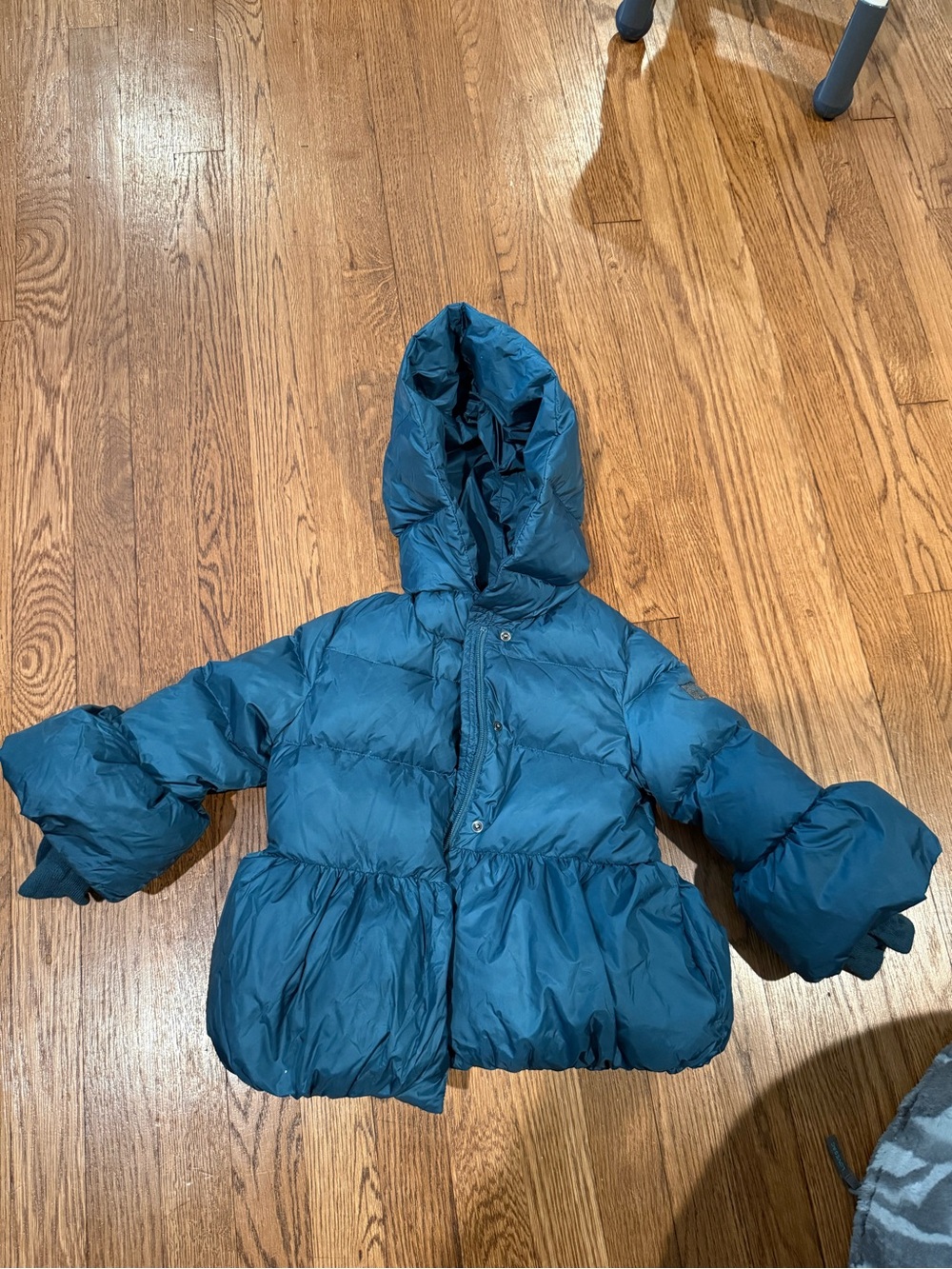 Il Gufo Teal Hooded Puffer Coat